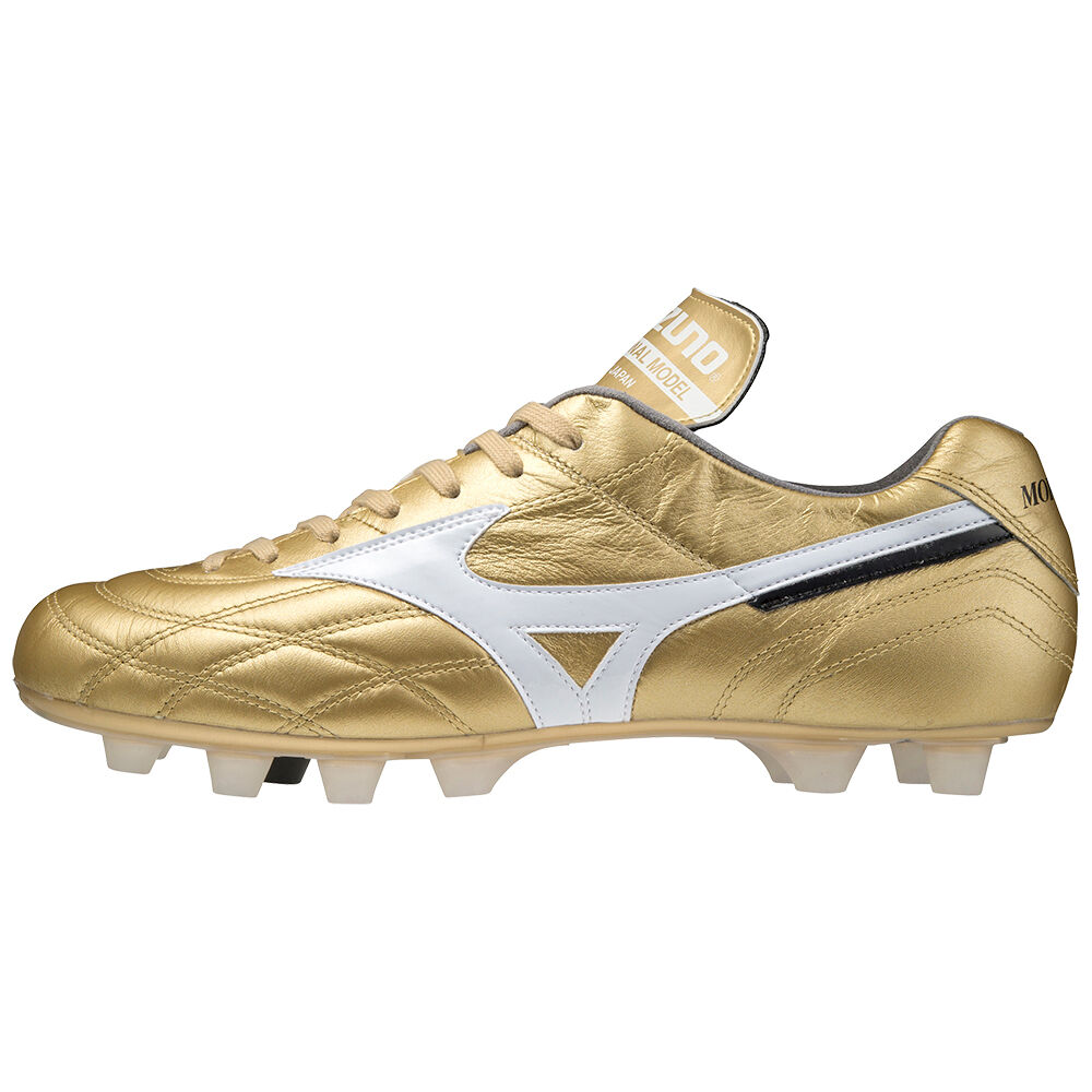 Panske Kopačky Mizuno Morelia Ul Japan Zlate/Biele Vypredaj HBSY96403